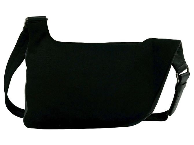 Borsa a tracolla in pelle nera e nylon Prada Nero - vista 3
