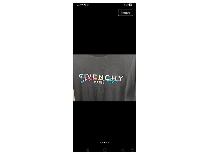 T-shirt Givenchy Paris Logo in cotone - Nero - vista 3