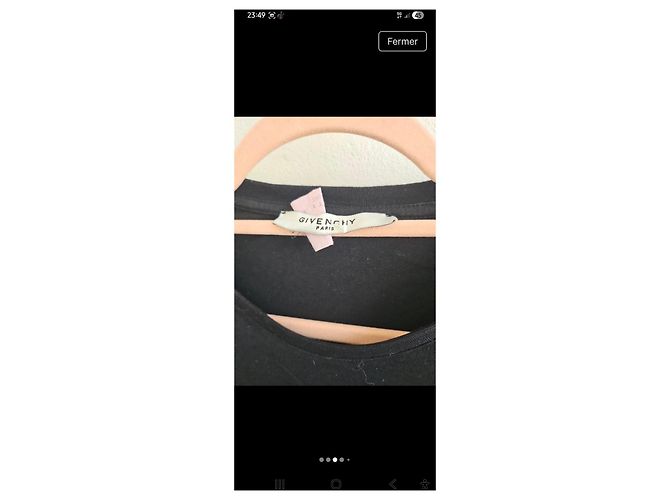 T-shirt Givenchy Paris Logo in cotone - Nero - vista 4