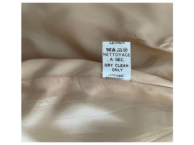 Autre Marque Falda Francesco Ferri de lino estampado de cebra beige dorado - vista 7