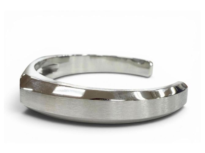 Hermès Hermes Delta Cuff Metallarmreif T5 Silber - Ansicht 4