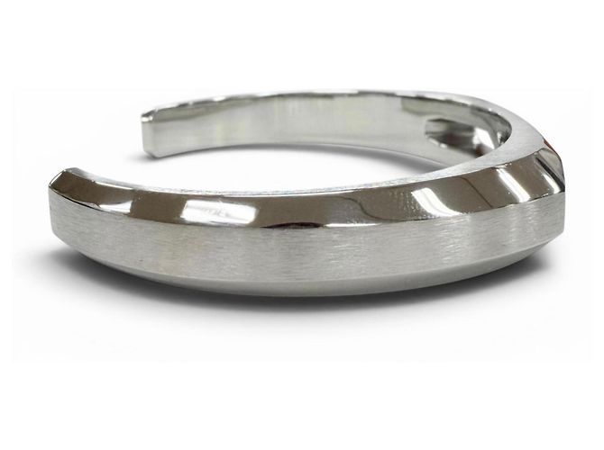 Hermès Hermes Delta Cuff Metallarmreif T5 Silber - Ansicht 6