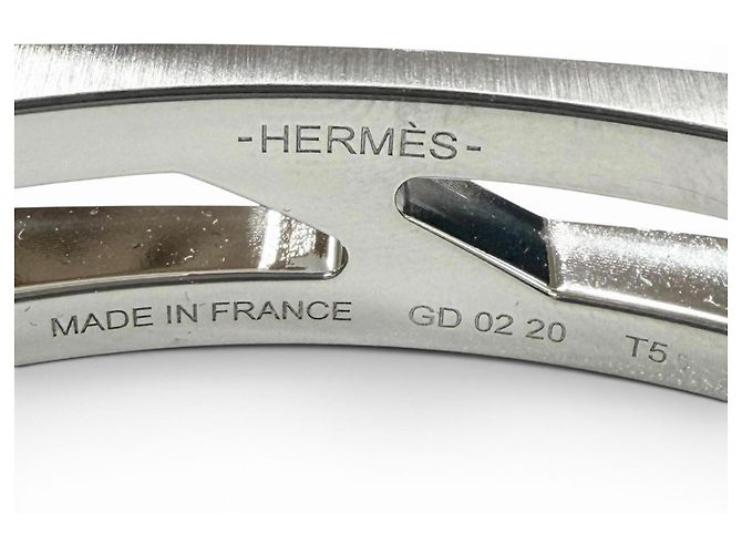 Hermès Hermes Delta Cuff Metallarmreif T5 Silber - Ansicht 7