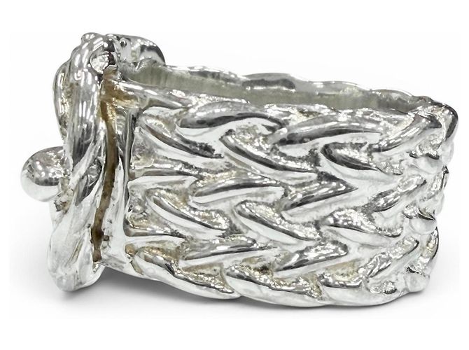 Ring Hermès Anello a fascia Hermes Vintage Diane 925 Argento - vista 3
