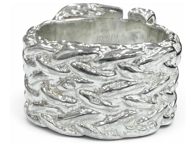 Ring Hermès Anello a fascia Hermes Vintage Diane 925 Argento - vista 4