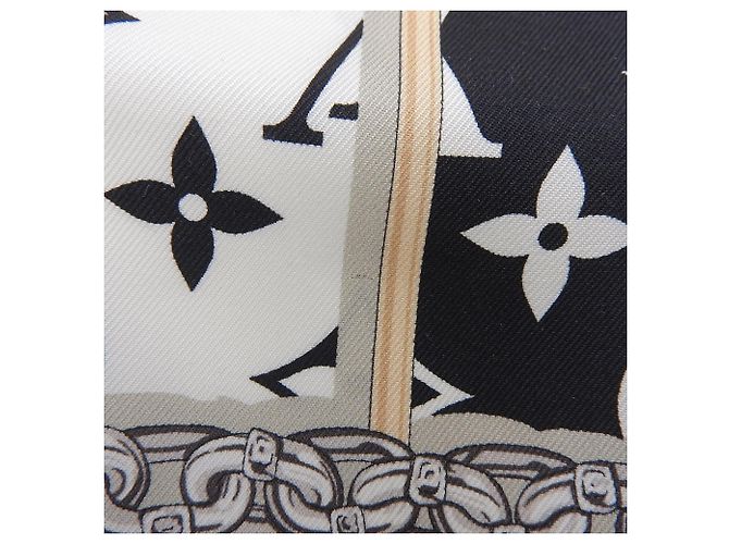 Foulard bandana in seta Louis Vuitton Nero - vista 12
