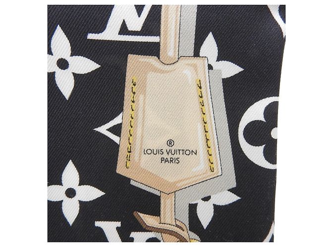 Foulard bandana in seta Louis Vuitton Nero - vista 6