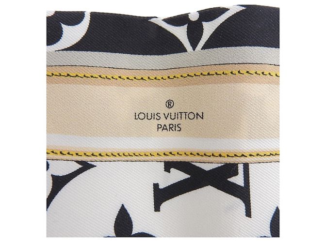 Foulard bandana in seta Louis Vuitton Nero - vista 7
