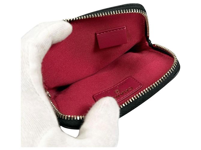 Monedero de piel de cordero Chanel Negro Dorado - vista 5