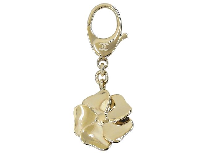 Portachiavi Chanel B25B Coco Mark Camellia Nero D'oro - vista 3