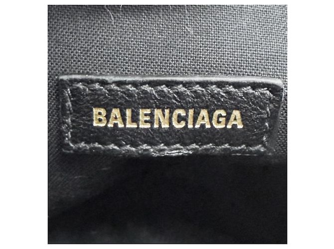 Borsa a tracolla Balenciaga in pelle di vitello nera Nero - vista 11