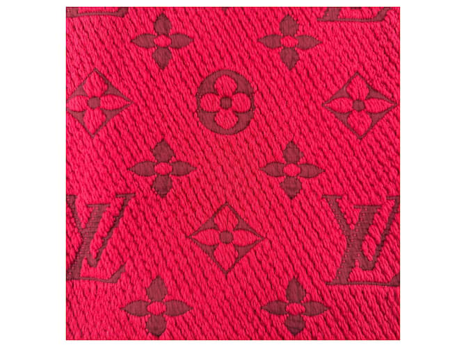 Louis Vuitton Ruby Woll-Seide-Stola Rot - Ansicht 4