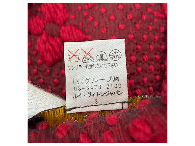 Louis Vuitton Ruby Woll-Seide-Stola Rot - Ansicht 7
