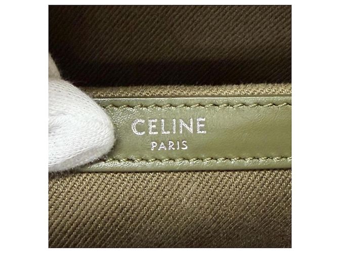 Céline Celine Khaki Canvas and Leather Backpack - view 10