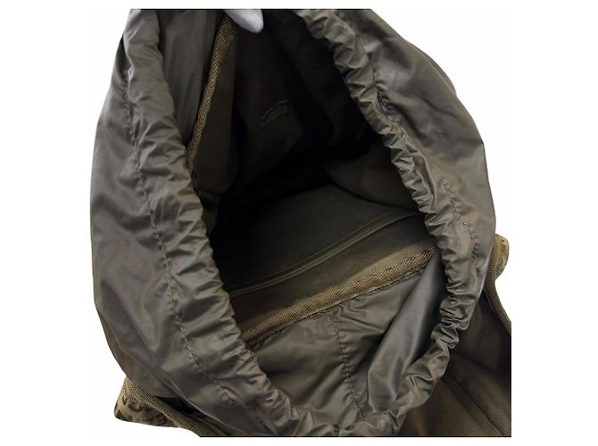 Céline Celine Khaki Canvas and Leather Backpack - view 8