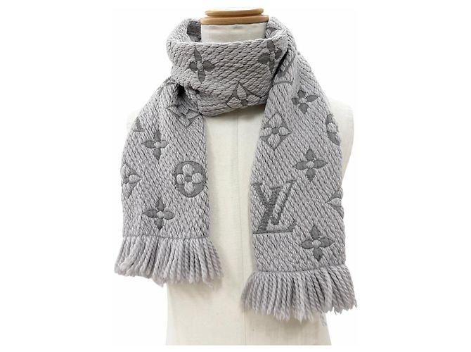 Sciarpa Louis Vuitton Logomania Monogram in lana e seta - vista 2