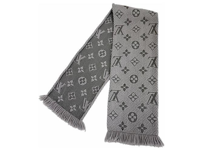 Sciarpa Louis Vuitton Logomania Monogram in lana e seta - vista 3