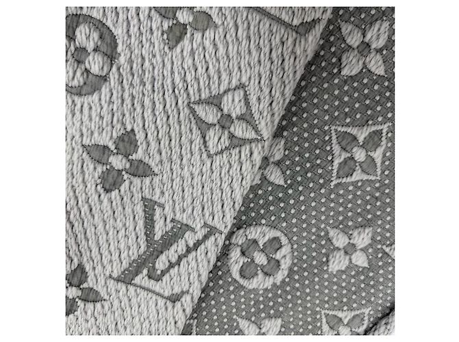 Sciarpa Louis Vuitton Logomania Monogram in lana e seta - vista 4