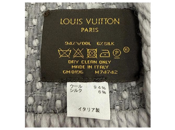 Sciarpa Louis Vuitton Logomania Monogram in lana e seta - vista 6