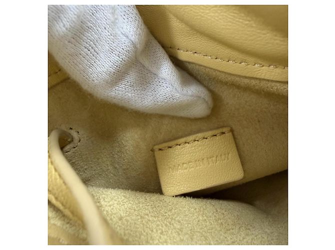 Céline Borsa a tracolla Celine Cuile Triomphe Drawstring in pelle per cellulare Beige - vista 11