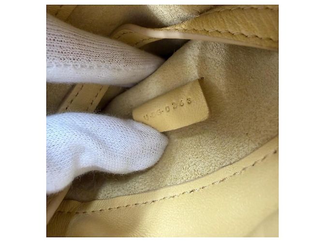 Céline Borsa a tracolla Celine Cuile Triomphe Drawstring in pelle per cellulare Beige - vista 12