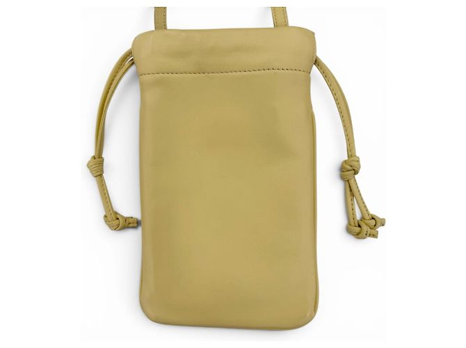 Céline Borsa a tracolla Celine Cuile Triomphe Drawstring in pelle per cellulare Beige - vista 5
