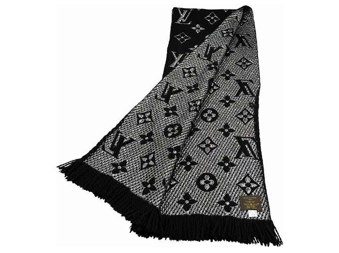 Sciarpa Logomania Shine Louis Vuitton Nero Argento - vista 2