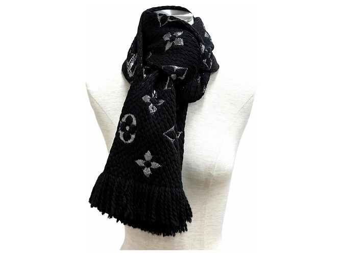 Sciarpa Logomania Shine Louis Vuitton Nero Argento - vista 3