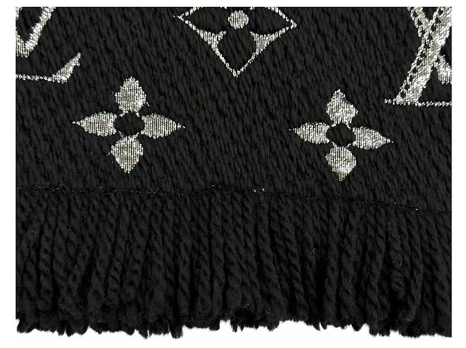 Sciarpa Logomania Shine Louis Vuitton Nero Argento - vista 4