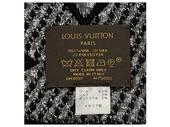 Sciarpa Logomania Shine Louis Vuitton Nero Argento - vista 6