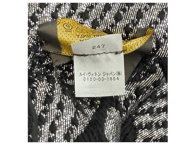 Sciarpa Logomania Shine Louis Vuitton Nero Argento - vista 7