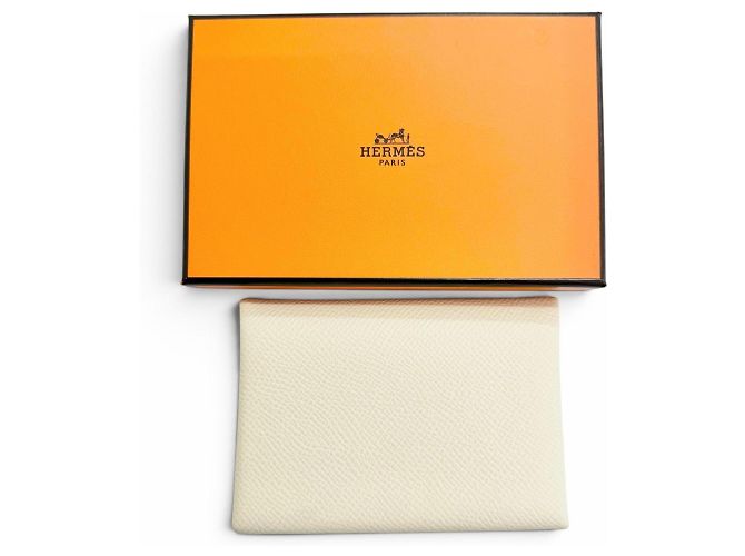 Hermès Monedero Hermes Calvi Duo Epsom Plata - vista 2