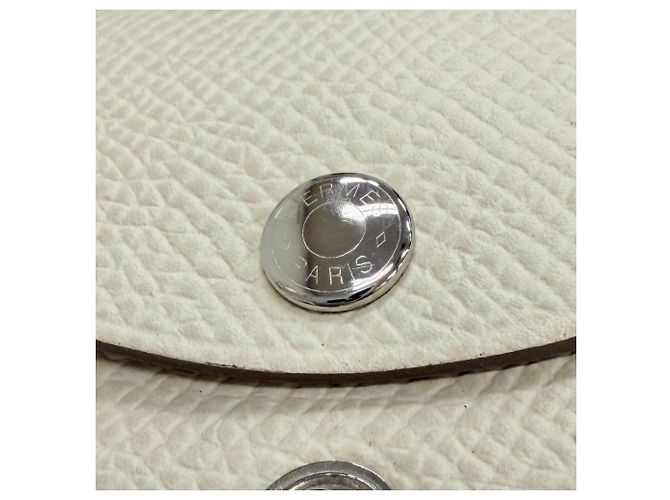 Hermès Monedero Hermes Calvi Duo Epsom Plata - vista 8