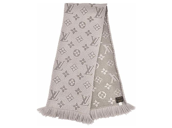 Stola con frange in lana e seta Logomania Louis Vuitton - vista 2