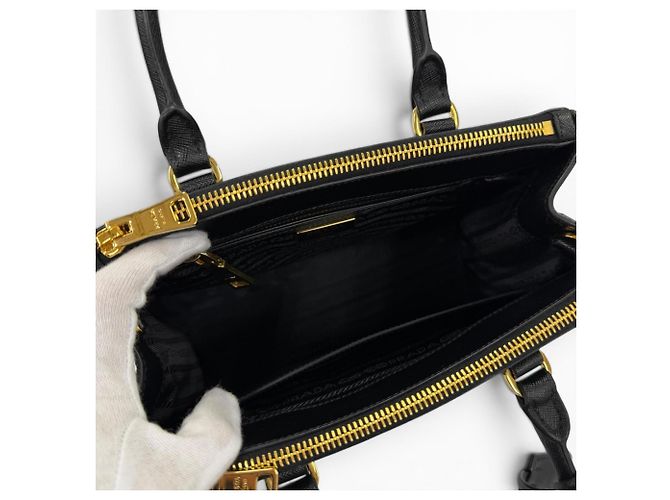 Prada Galleria Small Saffiano Leather Handbag Black - view 11