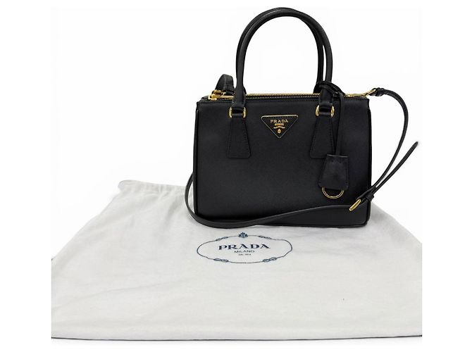 Prada Galleria Small Saffiano Leather Handbag Black - view 2