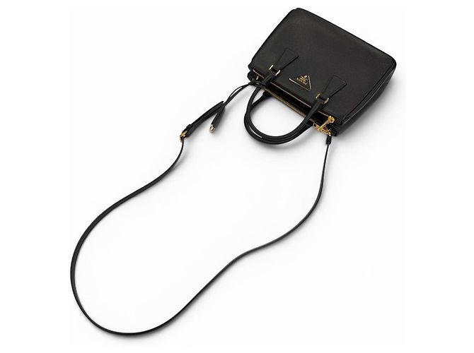 Prada Galleria Small Saffiano Leather Handbag Black - view 4