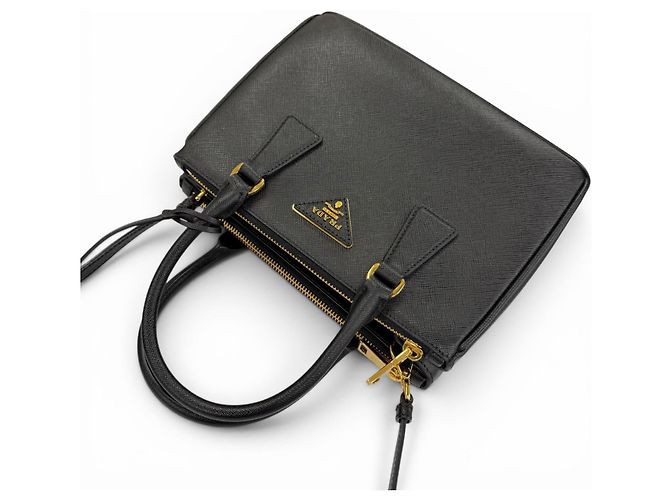 Prada Galleria Small Saffiano Leather Handbag Black - view 5
