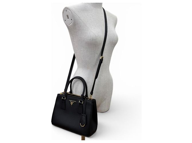 Prada Galleria Small Saffiano Leather Handbag Black - view 8