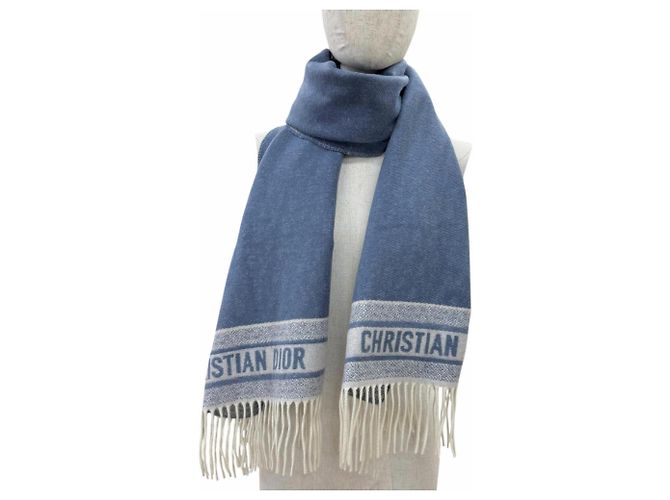 Stola in cashmere Christian Dior 25CDO309I093 Blu Crudo - vista 2