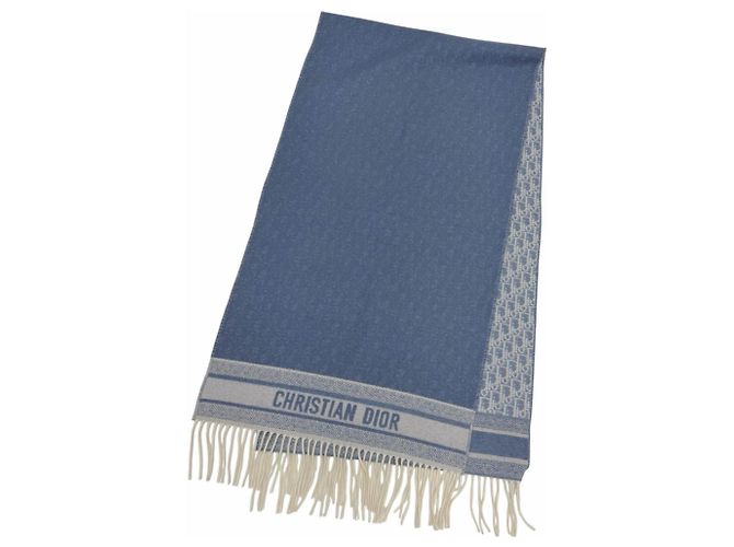 Stola in cashmere Christian Dior 25CDO309I093 Blu Crudo - vista 3