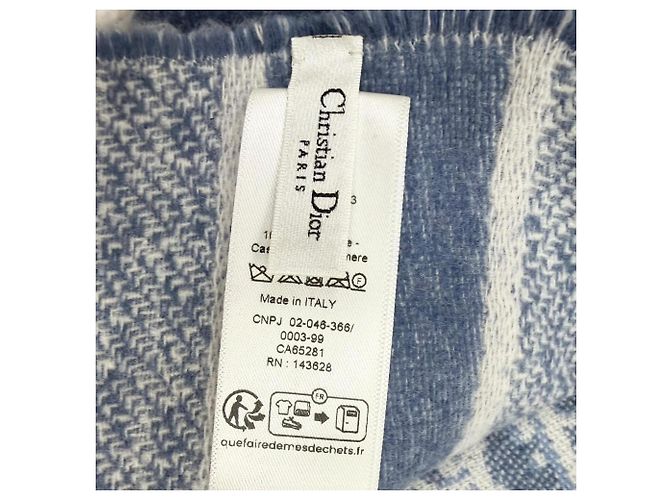 Stola in cashmere Christian Dior 25CDO309I093 Blu Crudo - vista 6