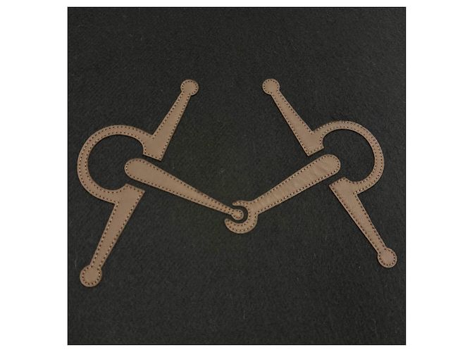 Hermès Stola in cashmere e pelle nera Hermes Nero - vista 6