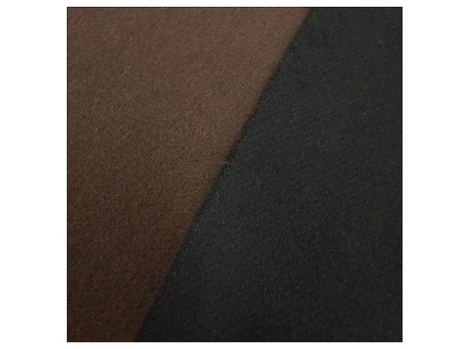 Hermès Stola in cashmere e pelle nera Hermes Nero - vista 7