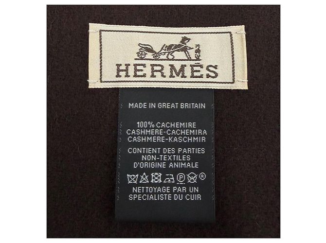 Hermès Stola in cashmere e pelle nera Hermes Nero - vista 8