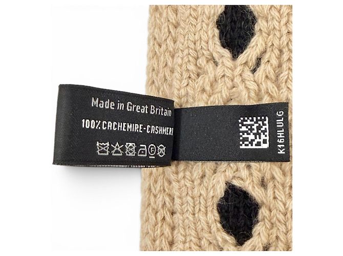 Stola in cashmere Chanel beige e nero - vista 8