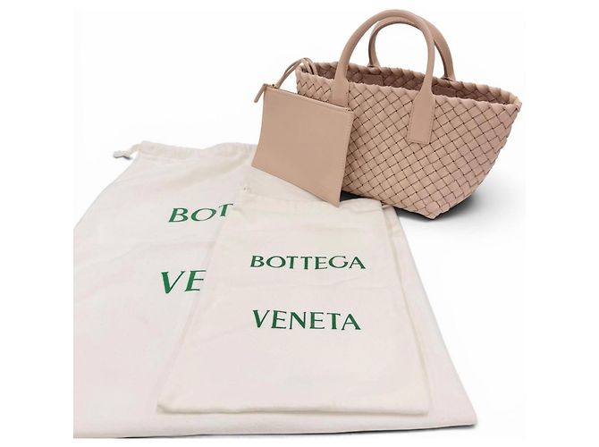 Bottega Veneta Intrecciato Mini Cabas Rosa - vista 2