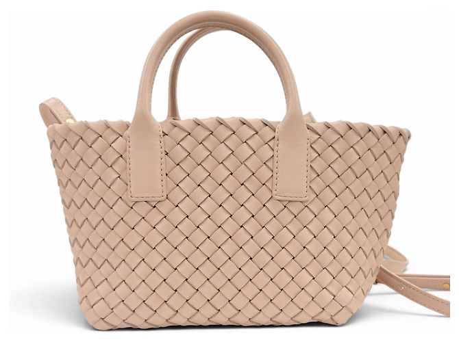 Bottega Veneta Intrecciato Mini Cabas Rosa - vista 3