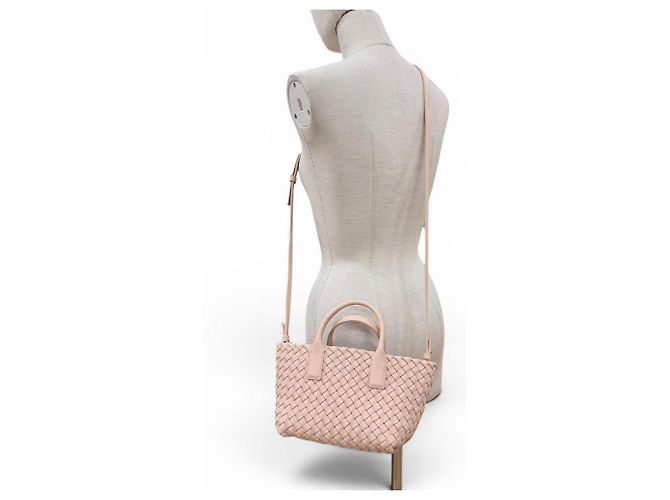 Bottega Veneta Intrecciato Mini Cabas Rosa - vista 4