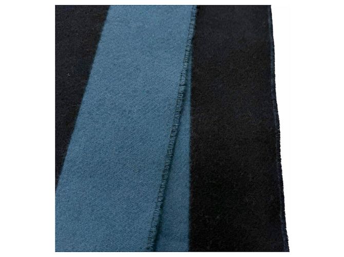 Hermès Sciarpa in cashmere Hermes blu navy - vista 5
